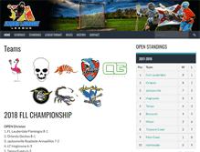 Tablet Screenshot of floridalacrosseleague.com